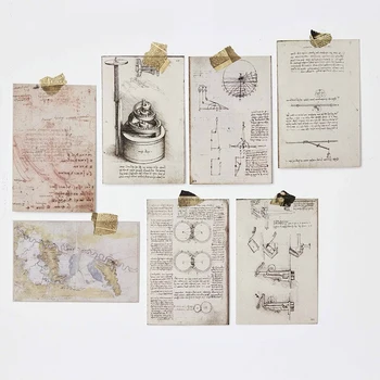 30 adet Da Vinci Kodu tasarım kartı olarak çok kullanımlı Scrapbooking parti davetiyesi DIY Dekorasyon hediye kartı mesaj kartı kartpostal