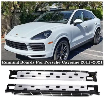 Yüksek Kaliteli Alüminyum Alaşımlı Koşu Panoları araç kapısı yan basamağı Pedallar Porsche Cayenne 2011-2021 İçin