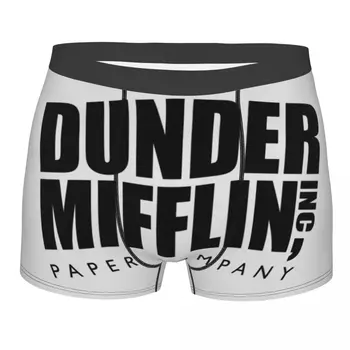 Erkek Serin Dunder Mifflin Kağıt Şirketi İç Çamaşırı Boxer Külot Erkek Nefes Şort Külot