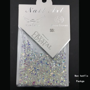 YL Pembe Opal Nail Art Rhinestone Süslemeleri Kristal SS3-SS34 1440 adet/paket Renkli Glitter Taşlar DIY Nail Art Aksesuar Dekor 4