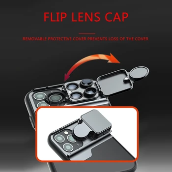C1FB 5 in 1 Telefon Lensler 2X Telefoto Balıkgözü Lens 10X 20X Makro Lens ile Uyumlu Akıllı Telefon 12/12 Mini/12 Pro/12 Pro Max 3
