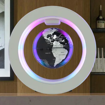 4 İnç manyetik kaldırma küresi Ev Ofis Masaüstü Dekorasyon Aydınlık Dünya Küre Led Lamba Manyetik Kaldırma Lambası Yenilik