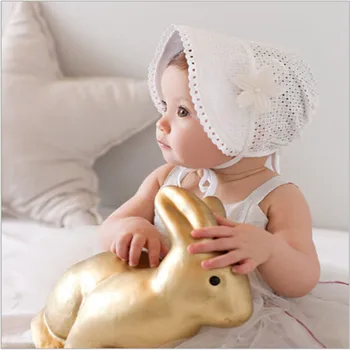 Fotoğraf kabini kapağı parti şapkaları Tatlı Prenses Bebek Kız Pamuk Bebek Duş Bonnet Bere Dantel Çiçek Kap Retro Saç Dekorasyon 0