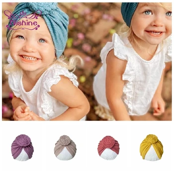17*19 CM Rahat Nishine Yumuşak Pamuk Bebek Hint Şapka düz Renk el Yapımı Düğüm Bebek Kap Giyim Dekorasyon Doğum günü Hediyeler