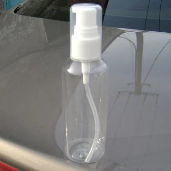 50 adet 100ml Boş Plastik Losyon Şişesi Şeffaf PET Sabunluk yüz krem şişesi Pompa ile Beyaz Kapaklı Kozmetik Konteyner