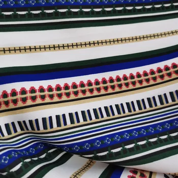 Etnik şerit Şifon Elbise Sıkı Kumaş Parti Tatil Etek Kumaş DIY Dikiş Kumaş