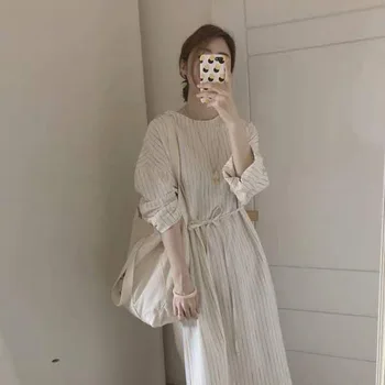 Yeni Sonbahar Kazak Kadın Elbise Kış Uzun Kollu Kazak Örme Elbiseler Bayan Gevşek Maxi Boy Örgü Elbise Vestido 0