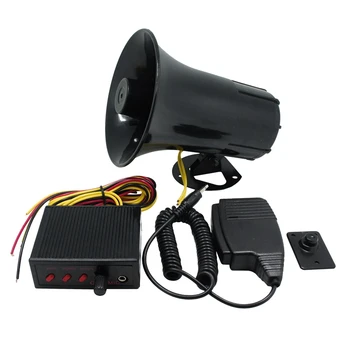 12V Polis Siren Hoparlör 3 Ton Ses Ses Ayarı Araç Korna Mıc Hoparlör ile acil durum elektronik PA Sistemi 1