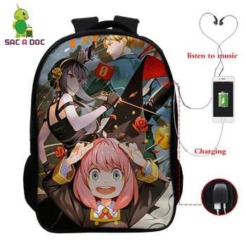 Japonya Anime Casus X Aile Anya Forger Sırt Çantası Kadın Rahat omuz çantaları Genç okul çantası Harajuku Anime Anya Bookbag Öğrenci