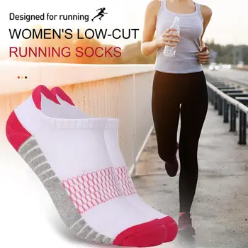 6 Pairs Ayak Bileği Koşu Çorap Nefes Elastik Pamuk Düşük Kesim Minderli Tab Çorap Spor için 0