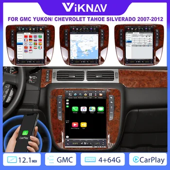 64GB Carplay Radyo GMC Yukon / Chevrolet Tahoe Silverado 2007-2012 1080P HD Dikiz Navigasyon GPS Orijinal Araba Fonksiyonu