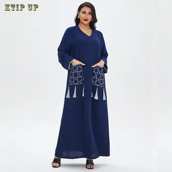 Abaya Dubai Türkiye Müslüman Moda Başörtüsü Elbise Kaftan İslam Giyim Afrika Maxi Elbiseler Kadınlar İçin Vestido Robe Musulman De Modu 5