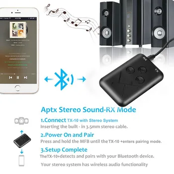 Ses Kablosu Stereo Müzik Alıcısı Adaptörü 1 Bluetooth 5.0 Verici Kablosuz 3.5 mm Jack Ses 2 TV Araç İçin  5