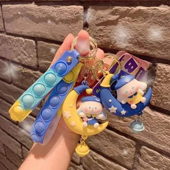 Moda Sanrio Anahtarlık Kawaii Cinnamoroll Hello Kitty Sevimli Bebek Araba Anahtarlık Sırt Çantası Kolye Süsler Aksesuarları Çocuklar Hediyeler 0