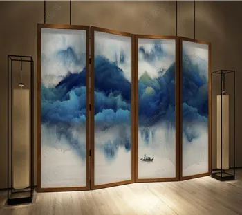 Papel de parede Yeni Çin Sanatsal Anlayışı Mürekkep Manzara 3d duvar kağıdı, yatak odası KTV bar duvar duvar dekor 1