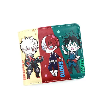 Anime My Hero Academia Midoriya Izuku kart tutucu Çanta Renkli Kısa bozuk para cüzdanı Adam Kadın için