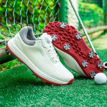 Profesyonel golf ayakkabıları Erkekler Sivri Golf Sneakers Erkekler için Lüks Golfçüler Sneakers Açık Lüks yürüyüş ayakkabısı Golfçüler için