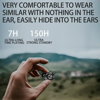 Taşınabilir Mini TWS Bluetooth 5.0 Kulaklık Süper Bas Ses Kablosuz müzik kulaklıkları Su Geçirmez Dokunmatik Kontrol Çift Çağrı Kulaklık 3