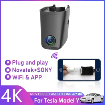 Yeni! 4K Özel Araba Sürüş kaydedici kurulumu kolay DVR Wifi Video Kaydedici Dash kamera Kamera UHD 2160P Tesla Model Y 2021 0