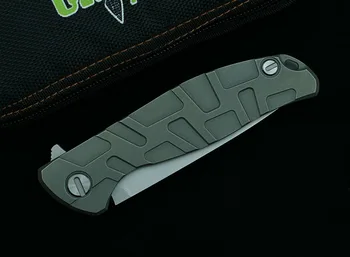 Yeşil diken F95 katlanır bıçak K110 blade titanyum alaşım kolu açık kamp avcılık cep mutfak bıçağı meyve bıçağı EDC aracı 5