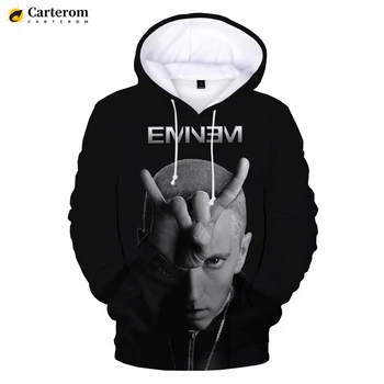 2023 Rapçi Eminem Baskılı Hoodies Erkek / kadın 3D kapüşonlu eşofman üstü Erkek Kazak Eşofman Harajuku Streetwear Boy Hoodie 0