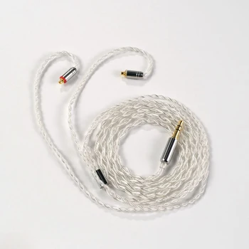 4 çekirdekli gümüş kaplama bakır hıfı DJ profesyonel müzik kulaklık yükseltme hattı denge hattı MMCX/0.78 mm 2Pın / QDC / TFZ