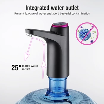 Otomatik su sebili Elektrikli Su Pompası Düğme Kontrolü USB Şarj Taşınabilir Mutfak Ofis için Açık İçecek Dağıtıcı 1