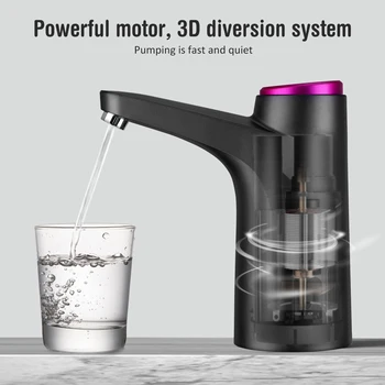 Otomatik su sebili Elektrikli Su Pompası Düğme Kontrolü USB Şarj Taşınabilir Mutfak Ofis için Açık İçecek Dağıtıcı 3