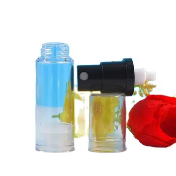 10 ML temizle havasız plastik şişe siyah pompa temizle kapak losyon emülsiyon serum sis püskürtücü hyaluronik toner cilt bakımı ambalaj 1