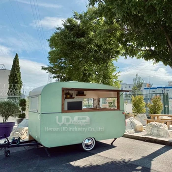 Yeni Tasarım Vintage gıda Kamyon Bira Bar Kahve dondurma otomatı Sepeti Mobil Bar Römork Düğün Satış Avrupa 3