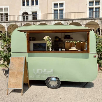 Yeni Tasarım Vintage gıda Kamyon Bira Bar Kahve dondurma otomatı Sepeti Mobil Bar Römork Düğün Satış Avrupa 5