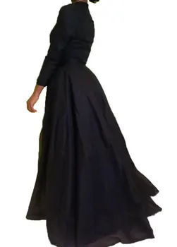 Siyah Zarif elbise seti Seksi Örgü Şifon evaze elbise 2 adet Set O-boyun Uzun Kollu Moda Yüksek Sokak kadın kıyafetleri Streetwear 5