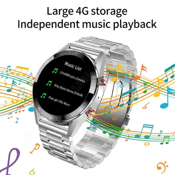 LIGE akılı erkek saati AMOLED 454 * 454 Ekran Bluetooth Çağrı İzle Müzik Depolama Oynatma Spor Akıllı Saat erkek Smartwatch 3