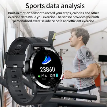 LIGE akılı erkek saati AMOLED 454 * 454 Ekran Bluetooth Çağrı İzle Müzik Depolama Oynatma Spor Akıllı Saat erkek Smartwatch 4