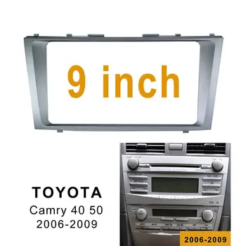 9 İnç Araba Stereo Dash Radyo Fasya Kiti Kurulum Trim Paneli Çerçeve Çift Toyota Camry 40 50 2006-2011 stereo dash
