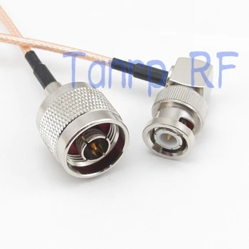 1 ADET RG316 uzatma kablosu 3 FEET N erkek BNC erkek fiş sağ açı RF adaptör konnektörü 1 M Pigtail koaksiyel bağlantı kablosu