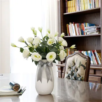 Yapay çiçekler Düğün Dekorasyon Sahte Platycodon Grandiflorum buket çiçekler Ev Dekorasyon Aksesuarları Oturma Odası İçin 1