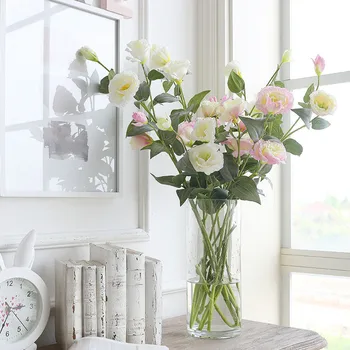 Yapay çiçekler Düğün Dekorasyon Sahte Platycodon Grandiflorum buket çiçekler Ev Dekorasyon Aksesuarları Oturma Odası İçin 2