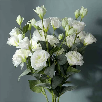 Yapay çiçekler Düğün Dekorasyon Sahte Platycodon Grandiflorum buket çiçekler Ev Dekorasyon Aksesuarları Oturma Odası İçin 3