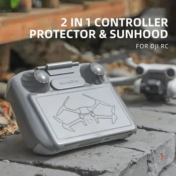 2 in 1 Denetleyici Koruyucu Güneş Hood Kontrol Çubukları Guard Ekran Monitör Kapağı DJI RC Mini 3 Pro Uzaktan Drone Aksesuarları 4