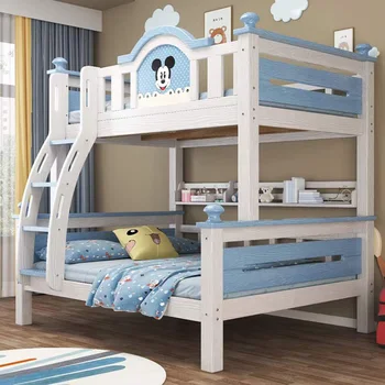 modern katı ahşap yatak Moda çocuk çocuk çocuk yatak yatak odası mobilyası gq01 0