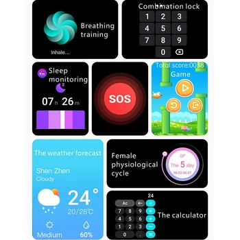 Bluetooth Çağrı akıllı saat Erkekler Kadınlar Müzik Çalma Ses Asistanı Sıcaklık Kalp Hızı Monitörü Smartwatch Spor SpO2 BP Uyku 5