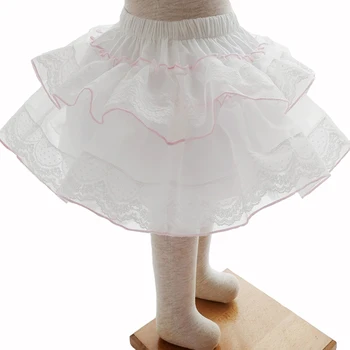 Butik Sonbahar Çocuklar Kızlar için Elbiseler Prenses Parti Tarzı Bebek Katı Pamuk Dantel Fener Kollu Tutu çocuk giyim