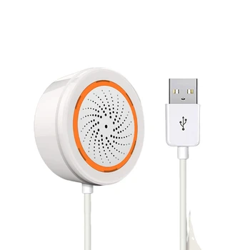 Zigbee 3 İn 1 Wifi siren alarmı Bağlantı 90DB Ses İşık Sensörü Akıllı Ev Tuya Akıllı Yaşam APP alarm sireni Alexa