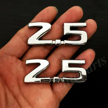 2 adet Metal Krom 2.5 Araba Gövde Arka Amblem Rozeti Çıkartmaları Sticker VIP XL XV V6