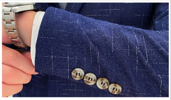 Butik (Blazer + Yelek + Pantolon ) İngiliz Tarzı erkek İş Rahat Zarif Moda beyefendi Elbise Üç parçalı Bir Takım Elbise 3