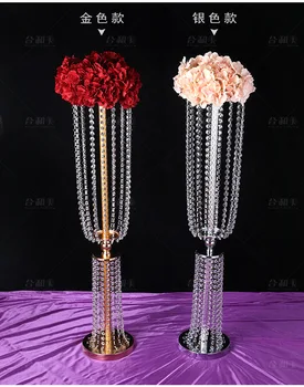 3 takım 80 cm boyunda akrilik kristal düğün yol kurşun düğün centerpiece olay düğün dekorasyon/ olay parti dekorasyon için masa