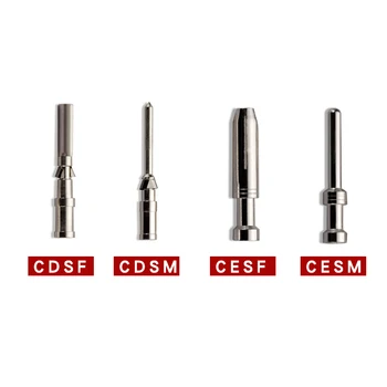 50 ADET ağır konnektör soğuk preslenmiş pin jack dikdörtgen konnektör havacılık fişi CDSM / CDSF / CESM / CESF