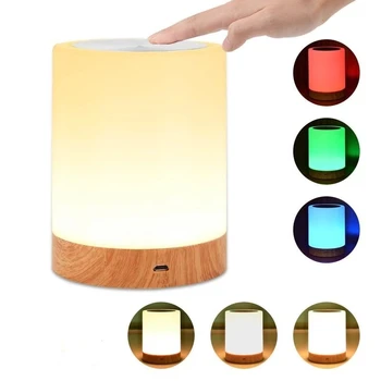 LED Dokunmatik Gece Lambası USB Şarj Edilebilir Tbluetooth Kısılabilir Başucu müzikli ışık Çocuklar İçin Bebek Yatak Odası Masaüstü dekor lambası 5