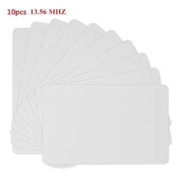 13.56 MHZ Temassız Beyaz PVC Kart Yüksek Frekanslı IC Kartları RFID Anahtar Etiketi Erişim Kontrolü NFC Kart 5